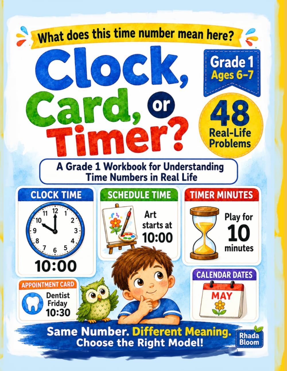 Clock, Card, or Timer?: A Grade 1 Workbook for Understanding Time Numbers in Real Life