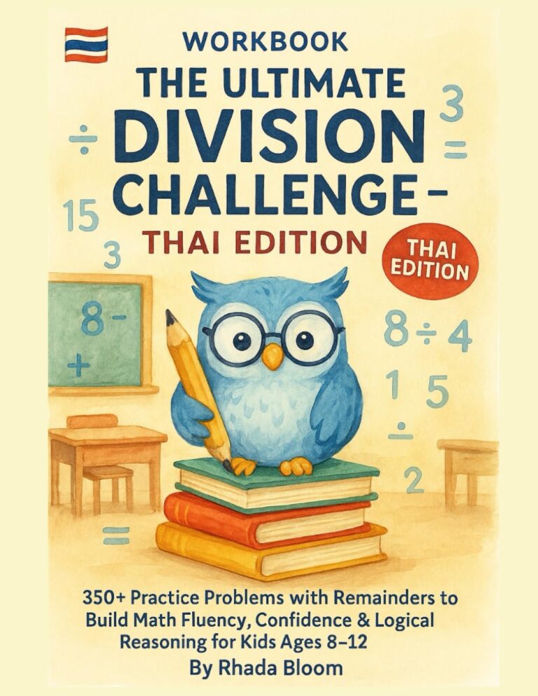 The Ultimate Division Challenge – Thai Edition Workbook: 350+ Practice Problems with Remainders to Build Math Fluency, Confidence & Logical Reasoning … Ages 8–12 (The Daily Division Flow System)