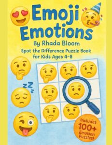 Emoji Emotions: Spot the Difference Puzzle Book for Kids Ages 4–8