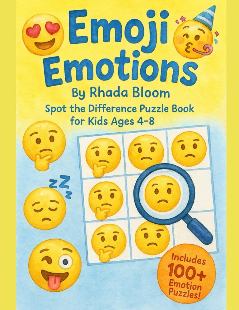 Emoji Emotions: Spot the Difference Puzzle Book for Kids Ages 4–8