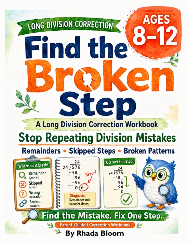 Find the Broken Step: A Long Division Correction Workbook: