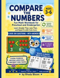 Compare the Numbers: Fun Math Workbook for Preschool and Kindergarten: