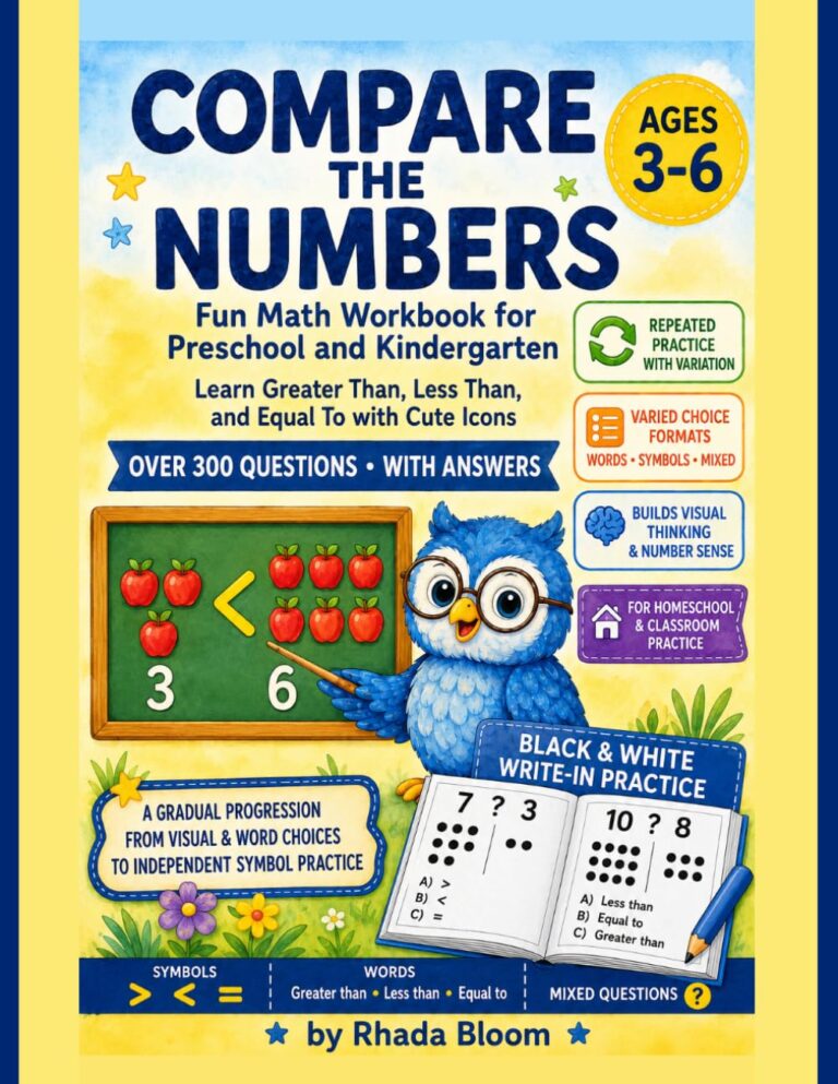 Compare the Numbers: Fun Math Workbook for Preschool and Kindergarten: