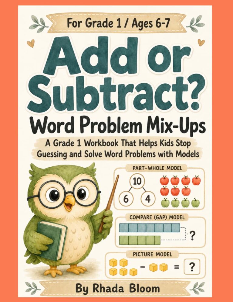 Add or Subtract? Word Problem Mix-Ups: A Grade 1 Workbook That Helps Kids Stop Guessing and Solve Word Problems with Models
