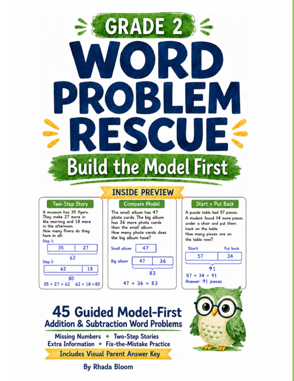 GRADE 2 WORD PROBLEM RESCUE – Build the Model First: 45 Guided Model-First Addition & Subtraction Word Problems