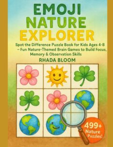 Emoji Nature Explorer: Spot the Difference Puzzle Book for Kids Ages 4–8