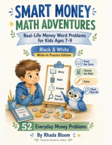 Smart Money Math Adventures: Real-Life Word Problems for Kids Ages 7–9 -Printable Workbook Edition: Learn math through write-in activities and everyday problem-solving – perfect for classroom and home