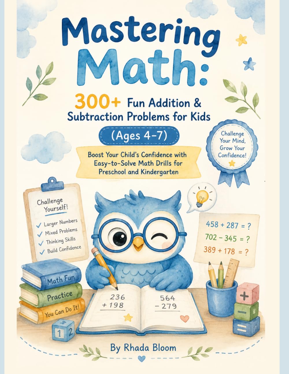 Mastering Math: 300+ Fun Addition & Subtraction Problems for Kids (Ages 4–7):