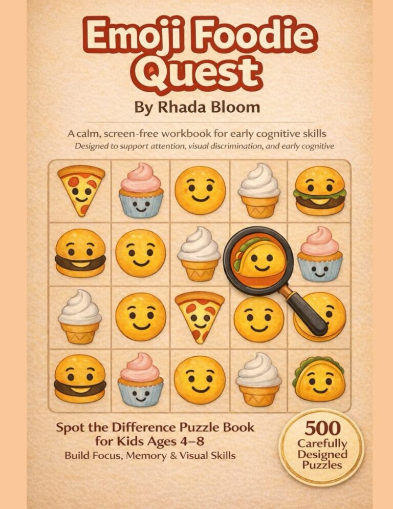 Emoji Foodie Quest: Spot the Difference Puzzle Book for Kids Ages 4–8 –