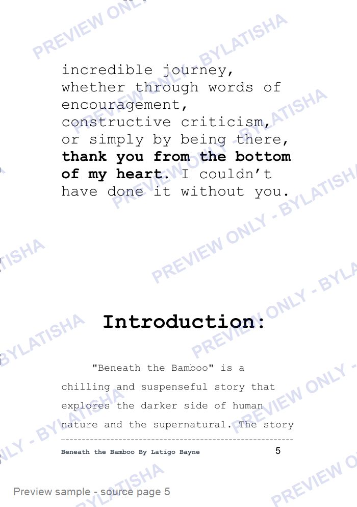 Beneath the Bamboo: Screenplay E-Book Edition — A Latigo’s Short Film Read preview sample