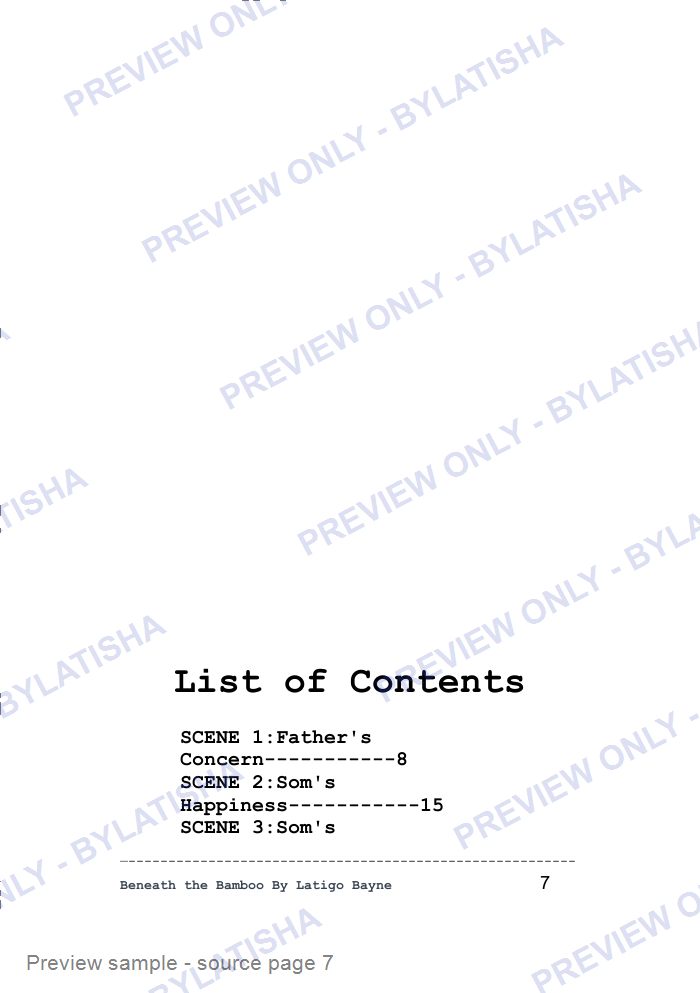 Beneath the Bamboo: Screenplay E-Book Edition — A Latigo’s Short Film Read preview sample