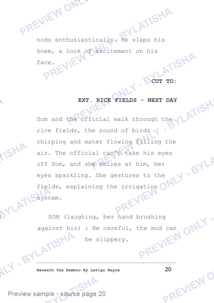 Beneath the Bamboo: Screenplay E-Book Edition — A Latigo’s Short Film Read preview sample