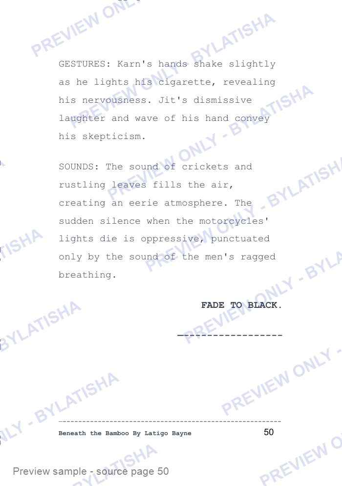 Beneath the Bamboo: Screenplay E-Book Edition — A Latigo’s Short Film Read preview sample
