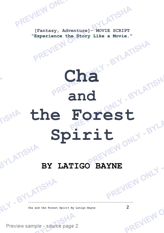 Cha and the Forest Spirit preview sample