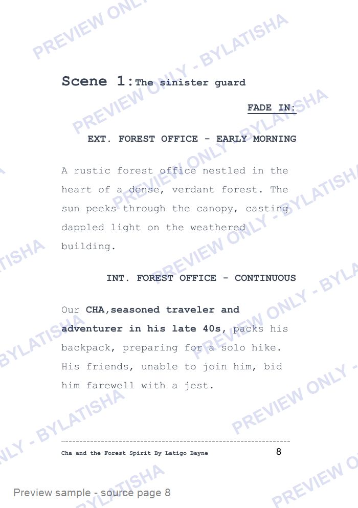 Cha and the Forest Spirit preview sample