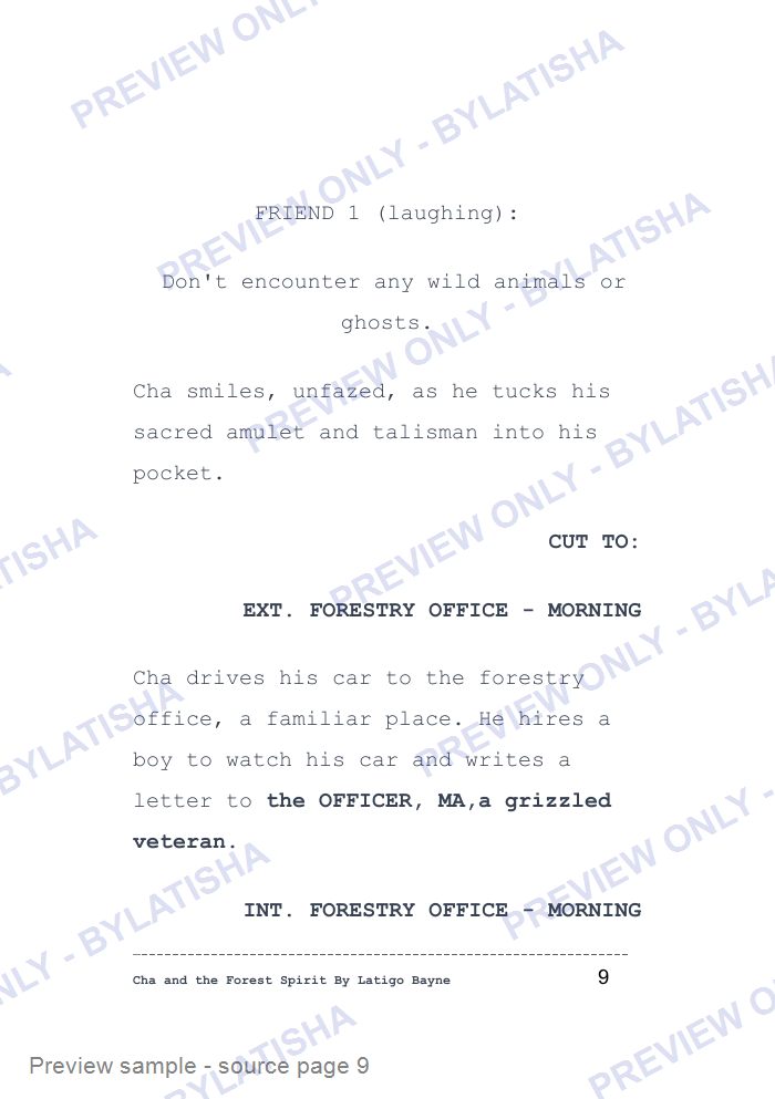 Cha and the Forest Spirit preview sample