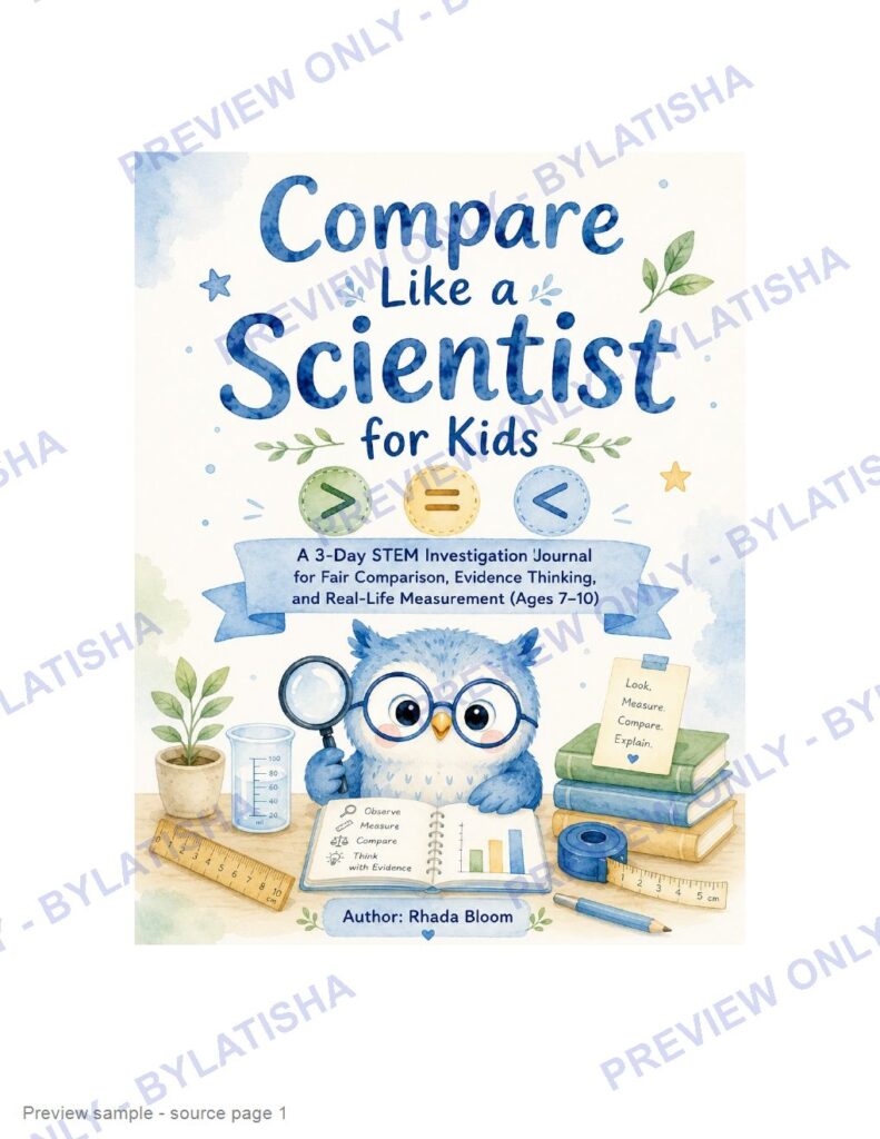 Compare Like a Scientist for Kids preview sample