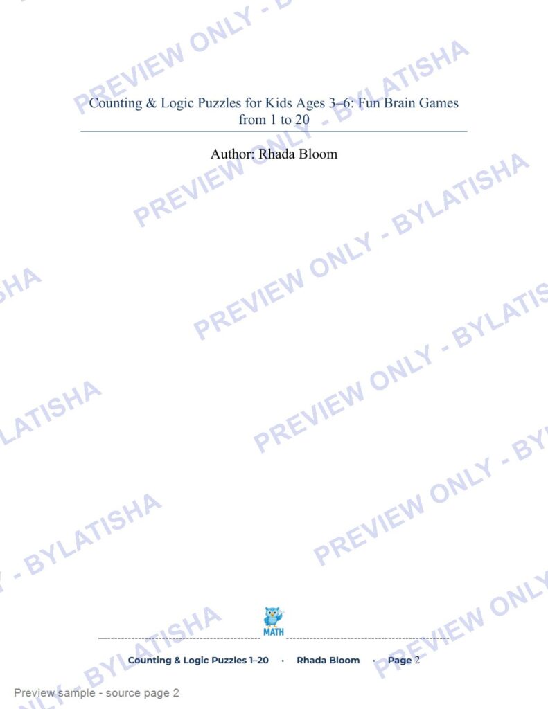 Counting & Logic Puzzles preview sample
