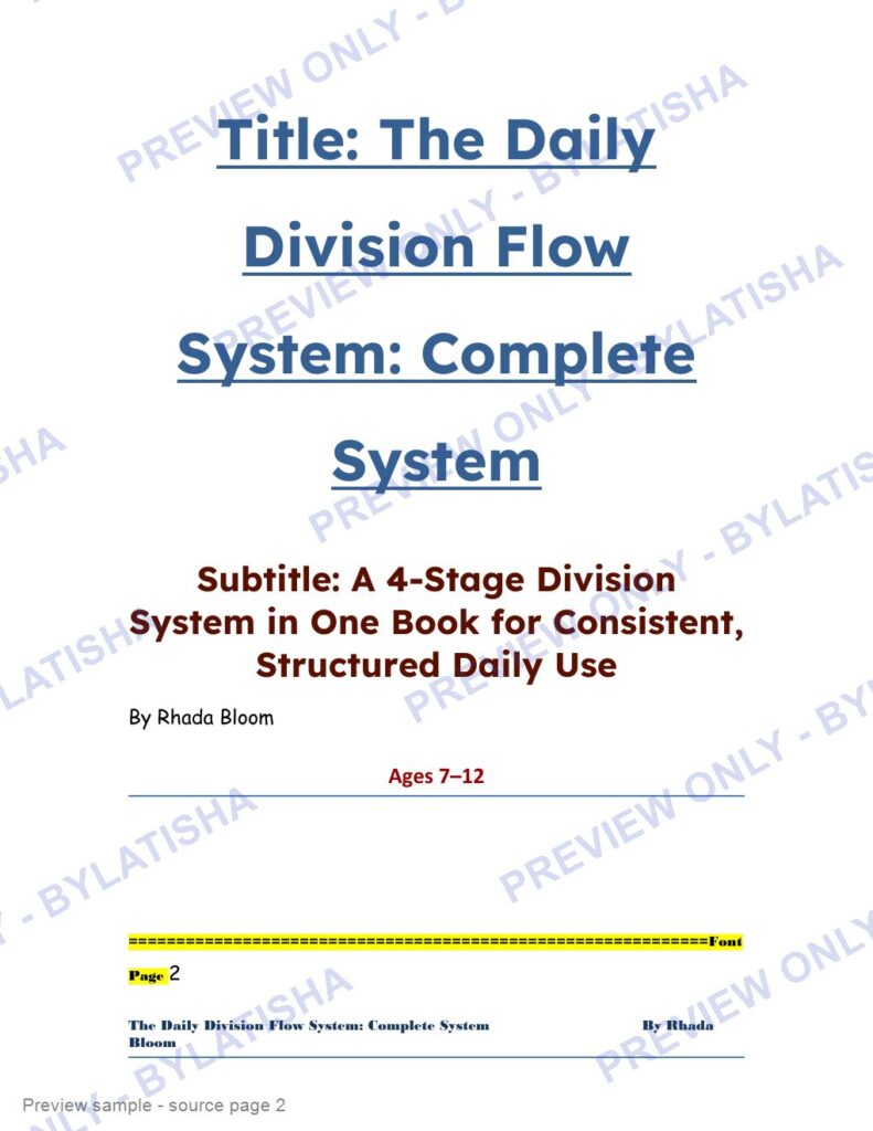 The Daily Division Flow System: Complete System preview sample