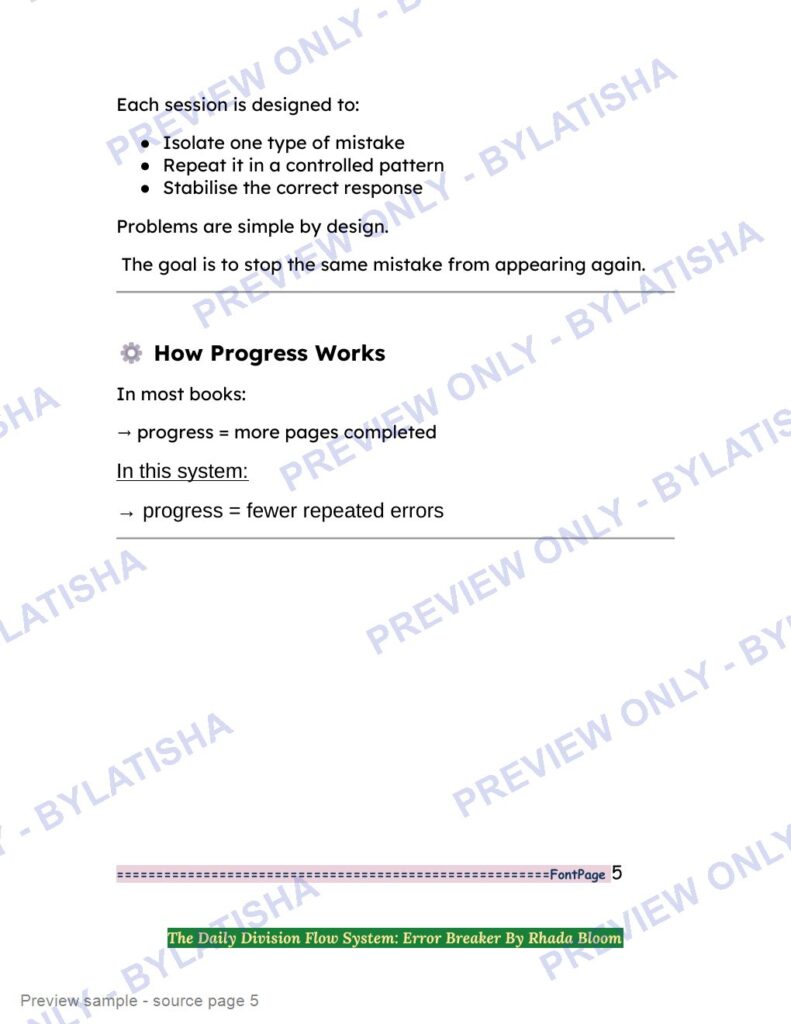 The Daily Division Flow System: Error Breaker preview sample