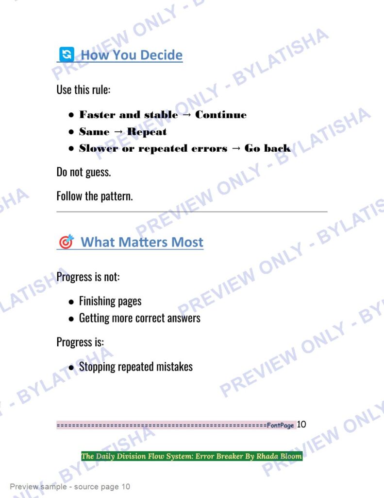 The Daily Division Flow System: Error Breaker preview sample