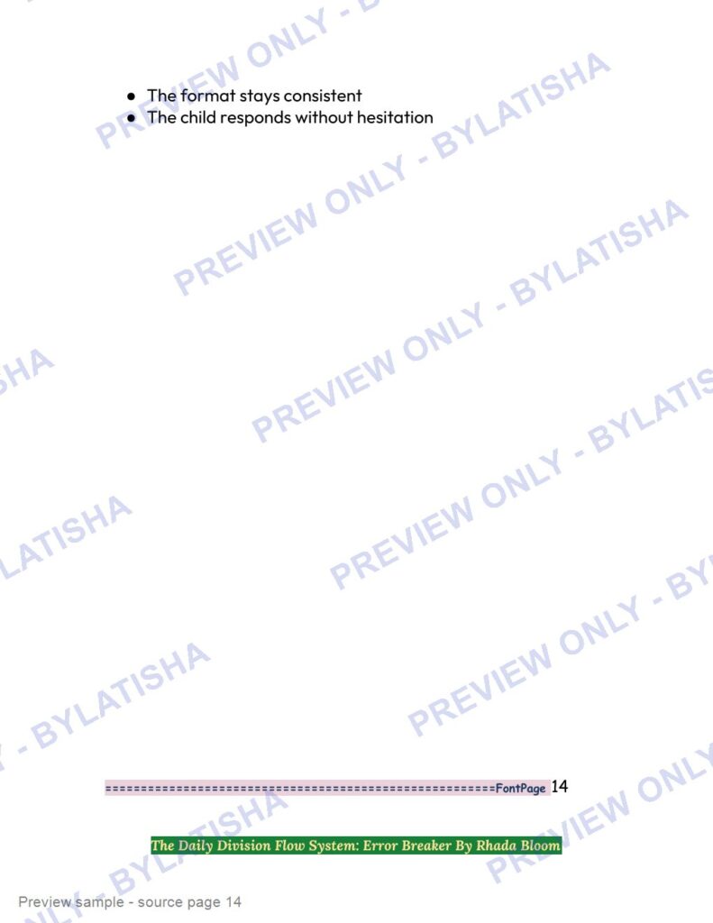 The Daily Division Flow System: Error Breaker preview sample