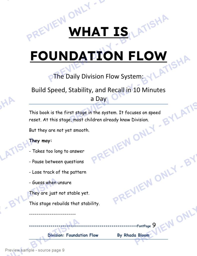 The Daily Division Flow System: Foundation Flow preview sample