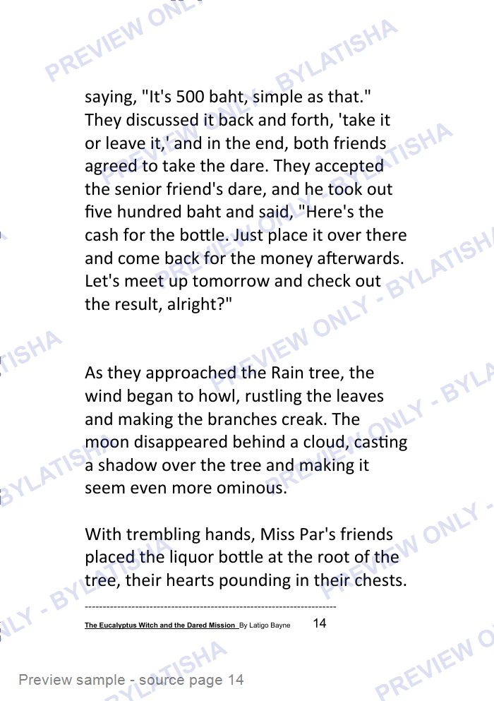 The Eucalyptus Witch and the Dared Mission: E-Book Edition — Latigo’s Flash Read preview sample