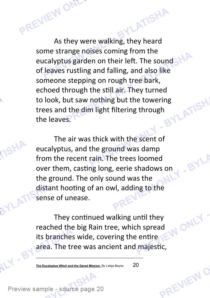 The Eucalyptus Witch and the Dared Mission: E-Book Edition — Latigo’s Flash Read preview sample