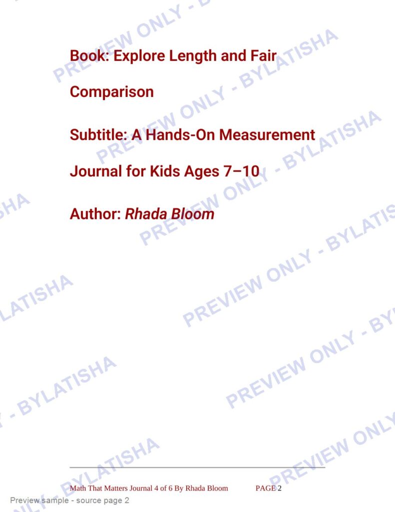Explore Length and Fair Comparison preview sample