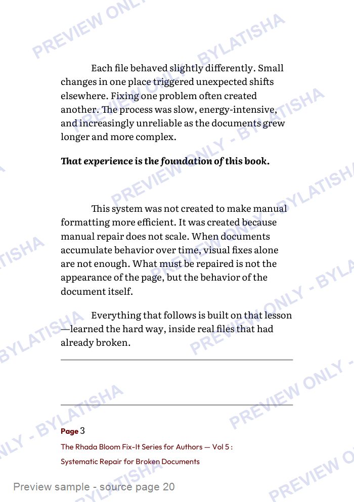 The Rhada Bloom Fix-It Series for Authors: Vol 5 preview sample