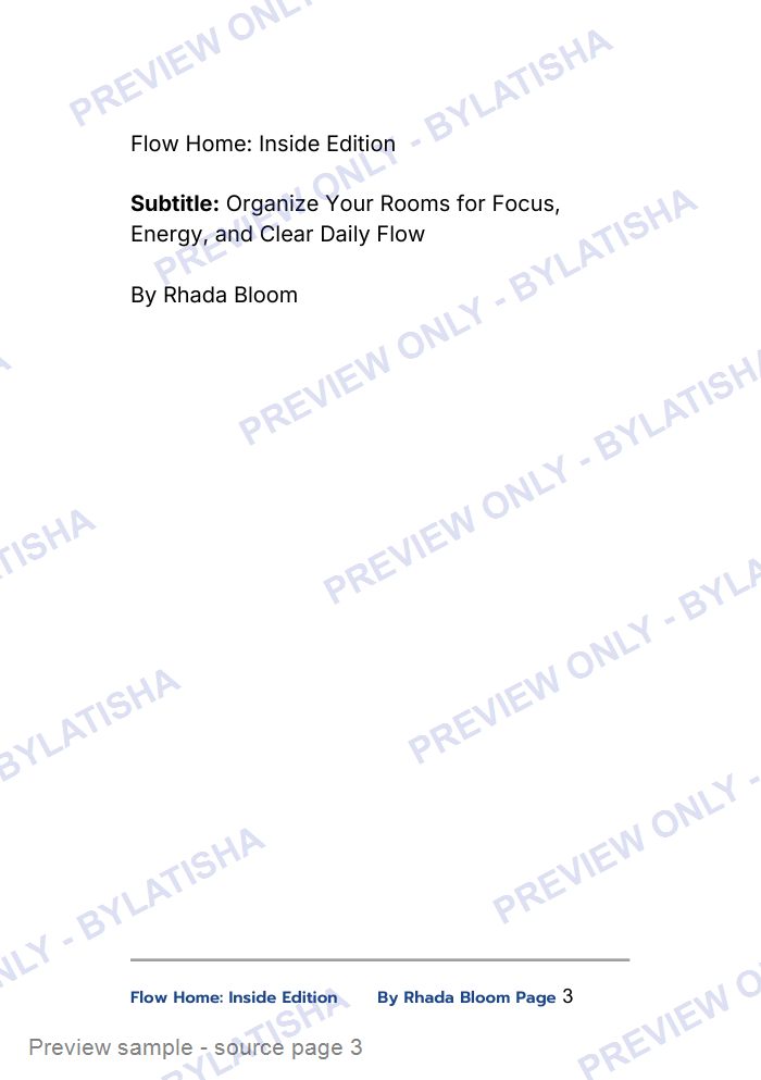 Flow Home: Inside Edition preview sample