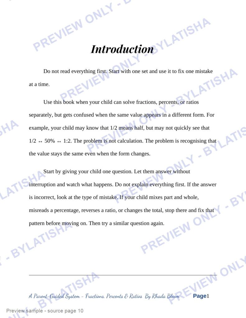 When Kids Mix Up Fractions, Percents and Ratios preview sample