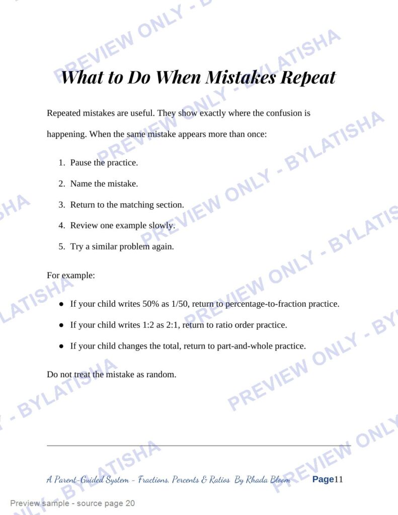 When Kids Mix Up Fractions, Percents and Ratios preview sample
