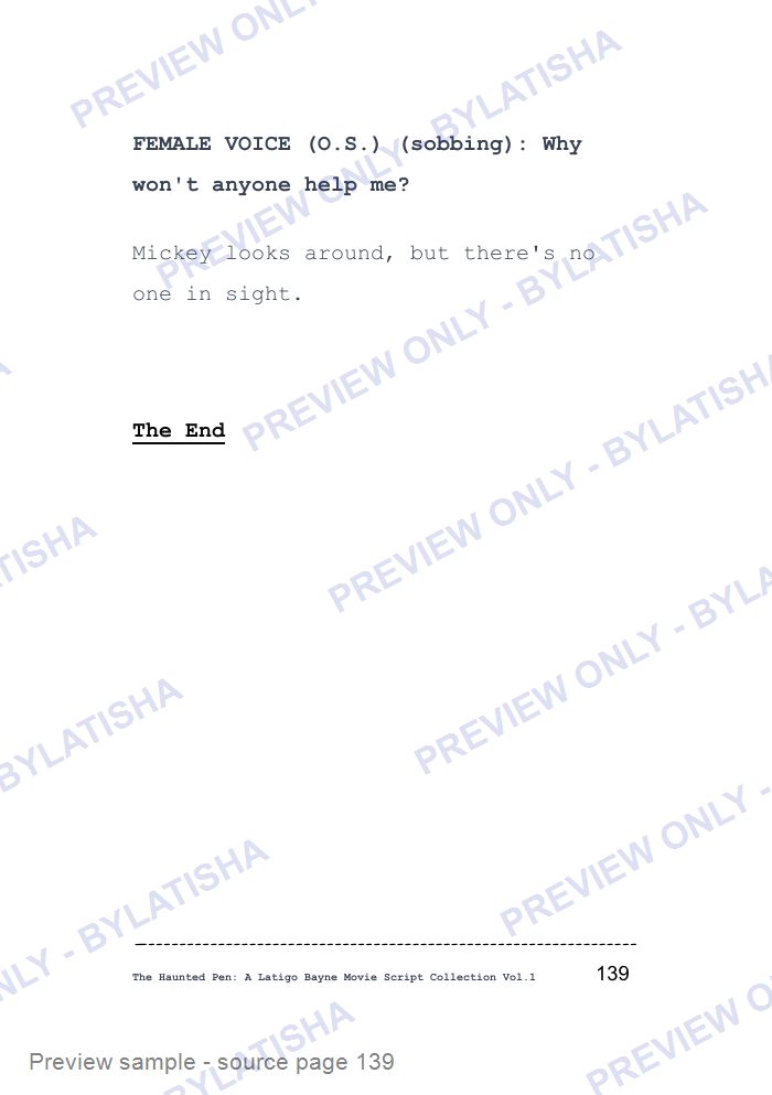 The Haunted Pen: A Latigo Bayne Movie Script Collection: Volume 1 preview sample