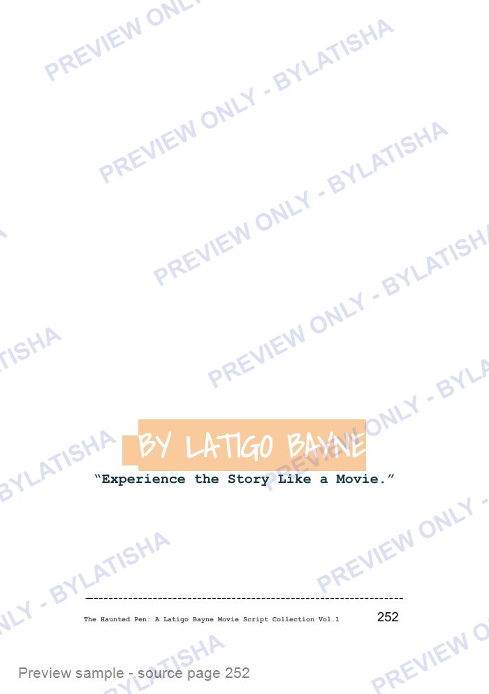 The Haunted Pen: A Latigo Bayne Movie Script Collection: Volume 1 preview sample