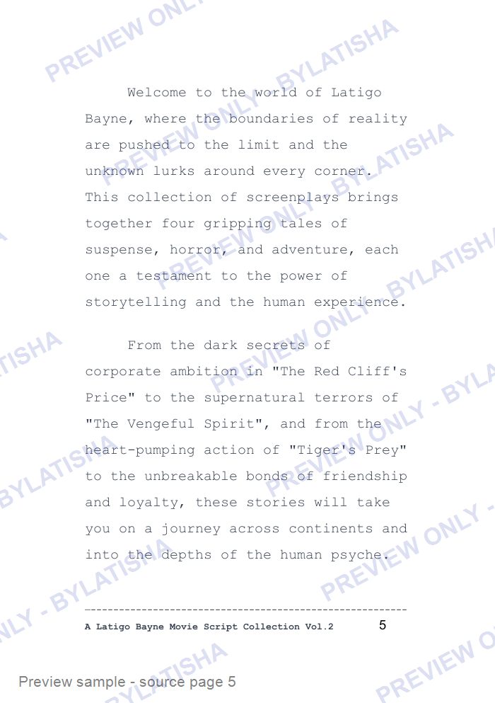 The Haunted Pen: A Latigo Bayne Movie Script Collection: Volume 2 preview sample