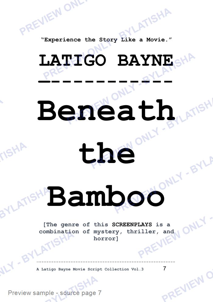 The Haunted Pen: A Latigo Bayne Movie Script Collection: Volume 3 preview sample