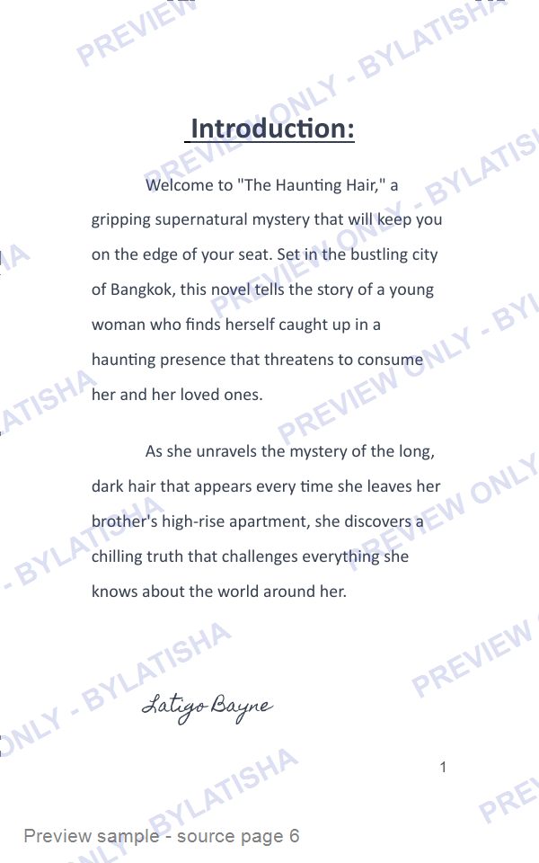 The Haunting Hair: A Supernatural Mystery: E-Book Edition — Latigo’s Flash Read preview sample
