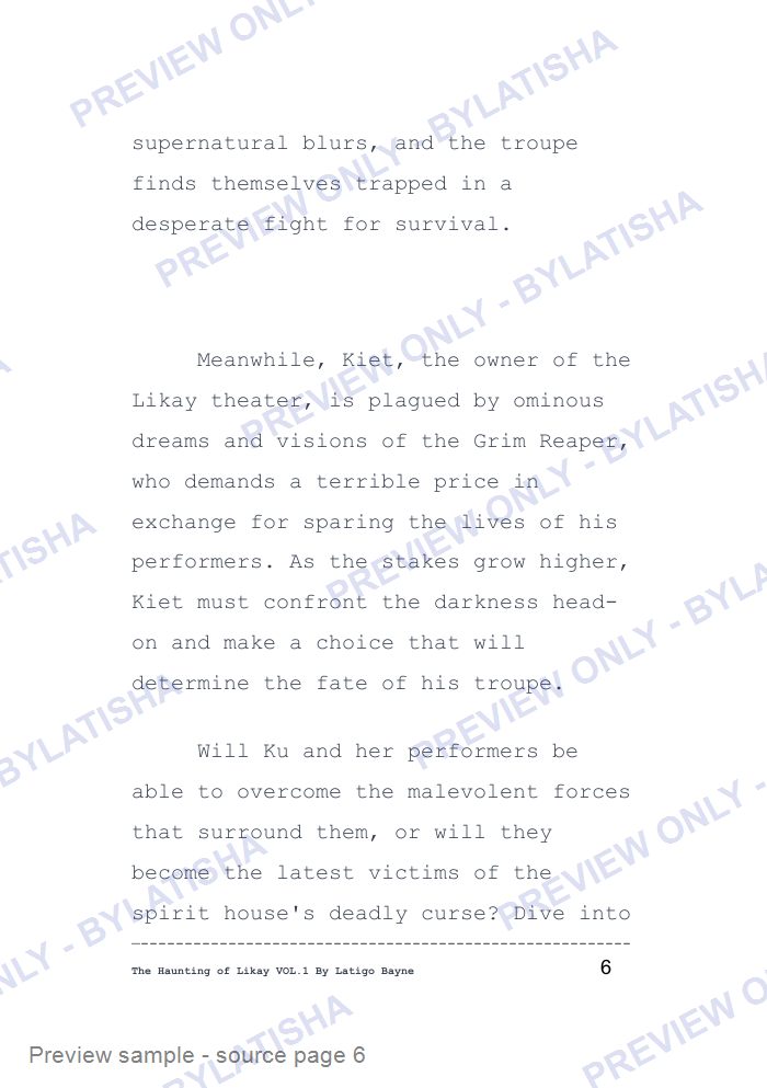 The Haunting of Likay: Volume 1 preview sample