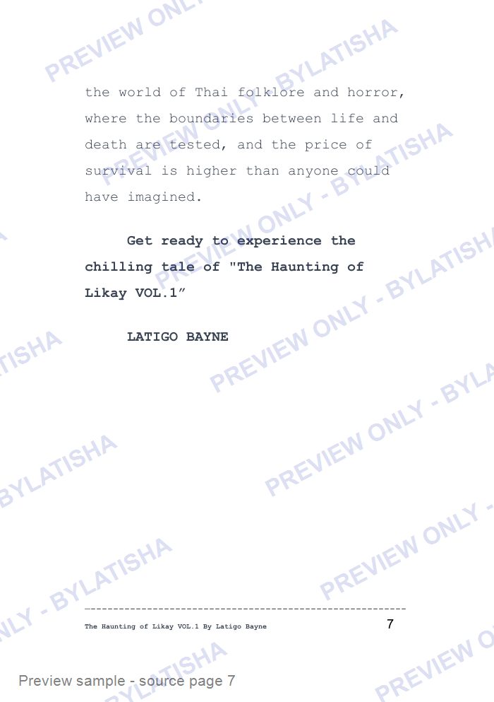 The Haunting of Likay: Volume 1 preview sample