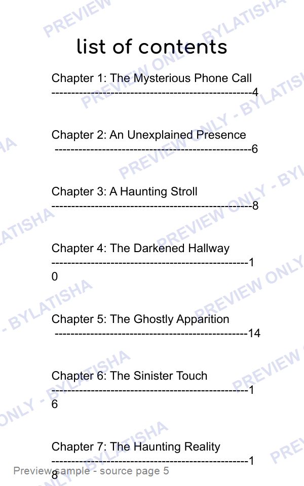 The Haunting of Maple Lane preview sample