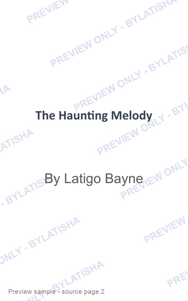 The Haunting Melody preview sample