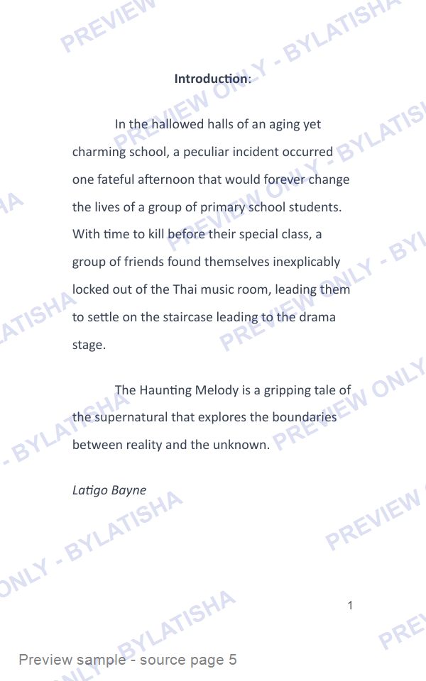 The Haunting Melody preview sample