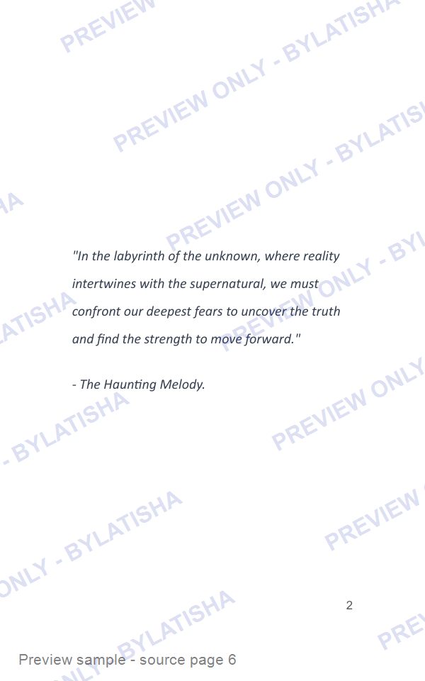 The Haunting Melody preview sample