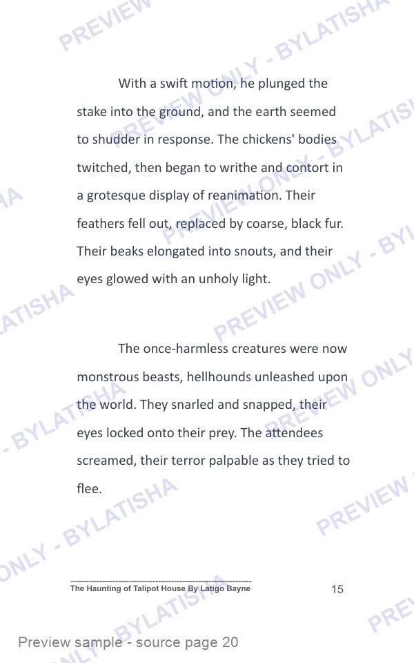 The Haunting of Talipot House: E-Book Edition — Latigo’s Flash Read preview sample