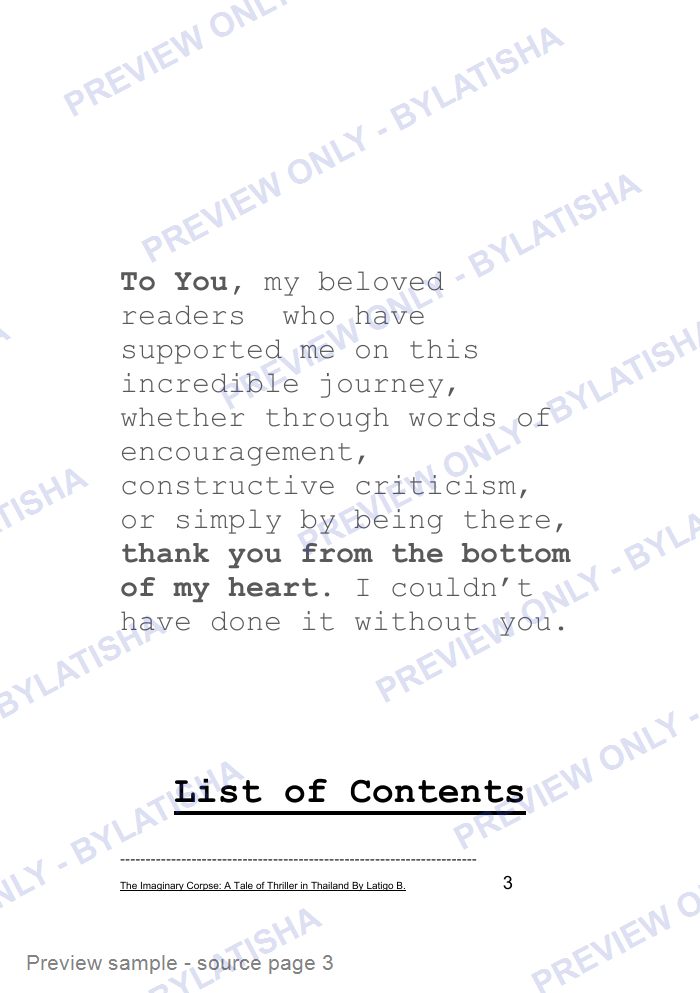 The Imaginary Corpse: A Tale of Thriller in Thailand: E-Book Edition — Latigo’s Flash Read preview sample