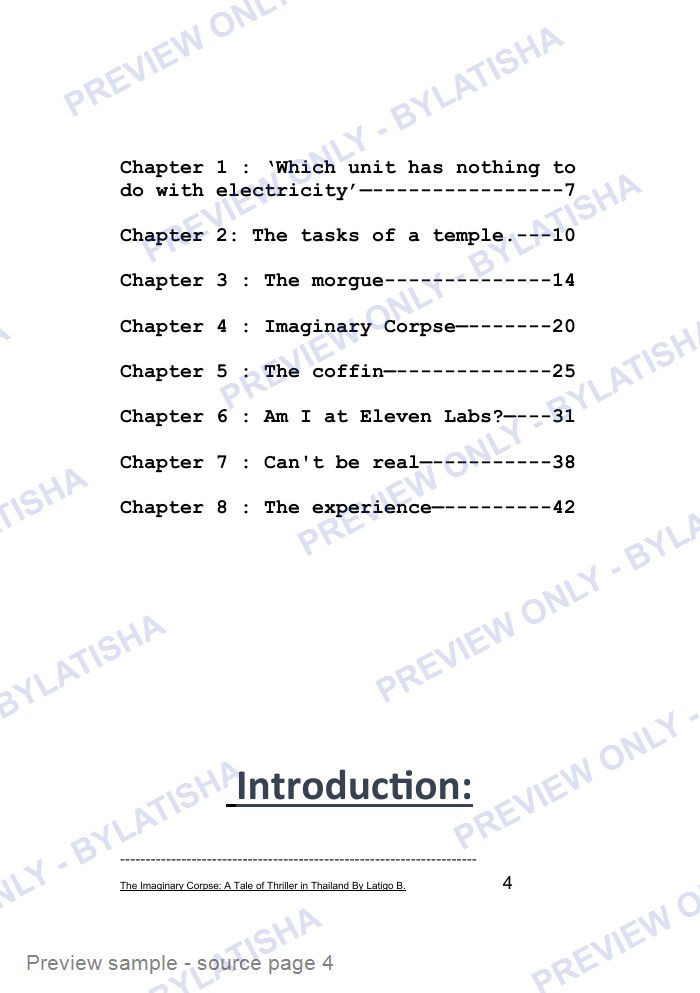 The Imaginary Corpse: A Tale of Thriller in Thailand: E-Book Edition — Latigo’s Flash Read preview sample