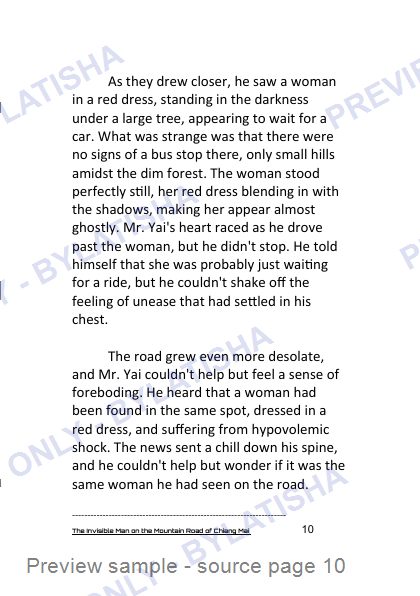 The Invisible Man on the Mountain Road of Chiang Mai preview sample