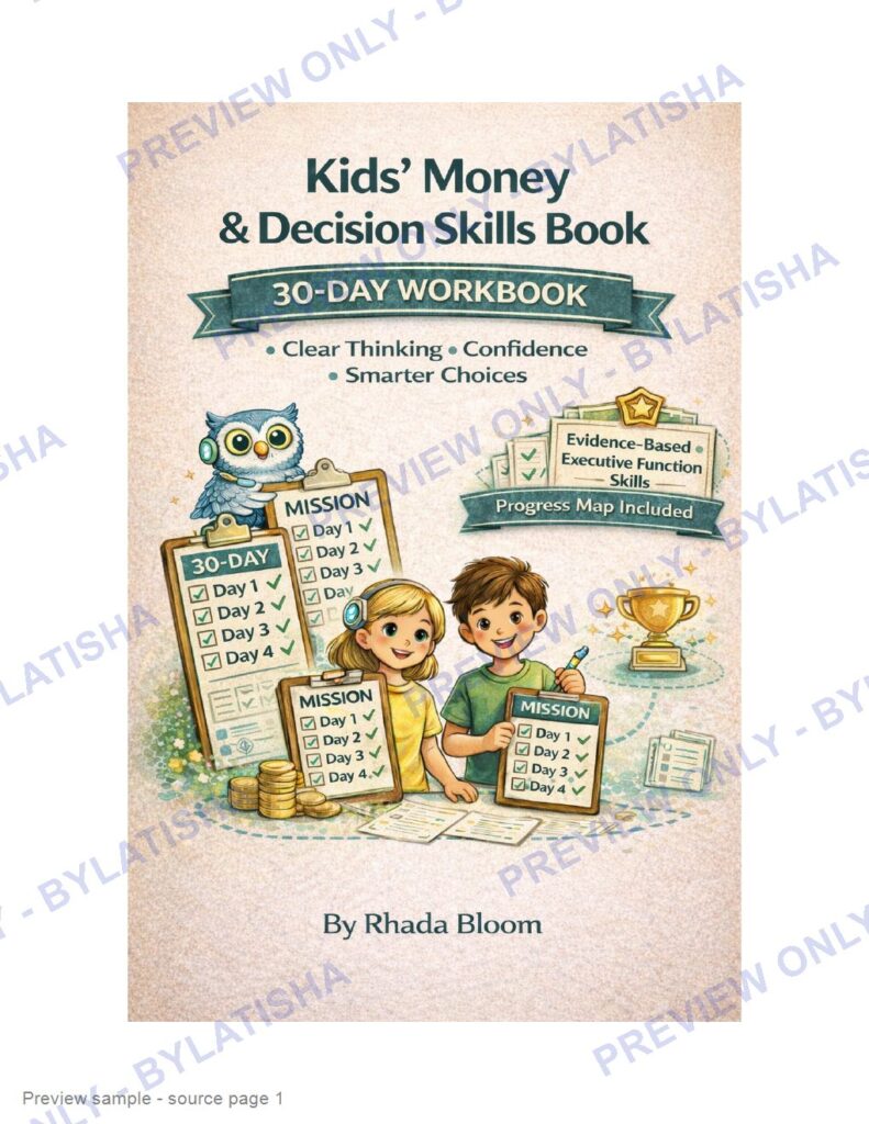 Kids Money & Decision Skills Book preview sample